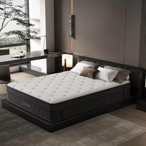 Queen Size Mattress, 14 Inch Queen Mattress in a Box, Cooling Matress with Memory Foam & Individual Pocket Springs, Customized