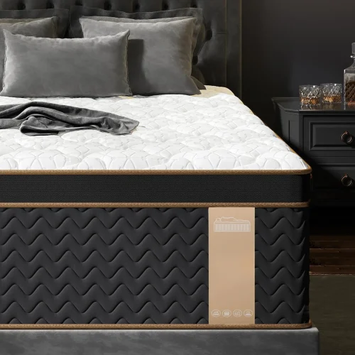 Mattress 14 Inch, Luxury Hotel Cooling Queen Size Hybrid Mattress in a Box, 7-Zones Individual Pocket, Customized