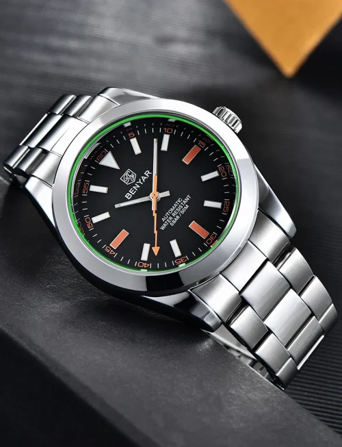 BENYAR 2026 New Mens Watches Top Brand Luxury Watch Men Automatic Mechanical Waterproof 50M Sport Wristwatch for Men BY5176 Gift