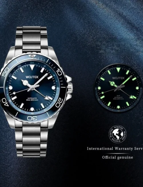 Automatic Mechanical Watch Submariner Series with 40mm Diameter 14mm Thickness Steel Case and Bracelet Luminous Function 3ATM