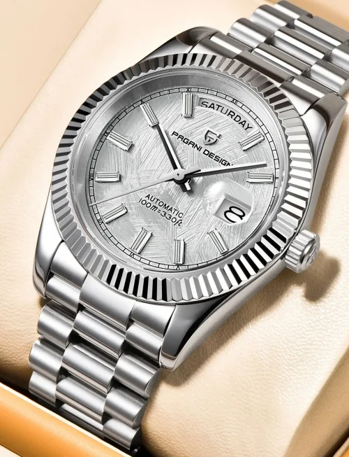 PAGANI DESIGN 2026 New DD36 Luxury Meteorite Dial Automatic Watch For Men Mechanical Wristwatch Sapphire glass 10Bar Waterproof