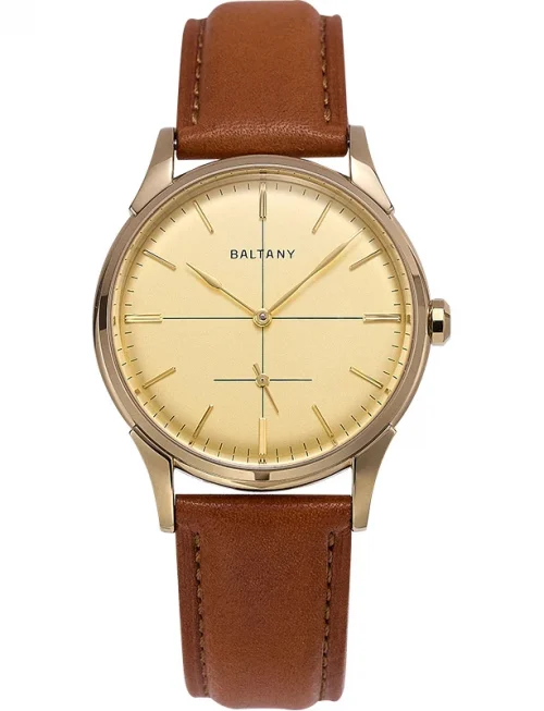 Baltany Men Automatic Watch 38.5mm Manual Winding Mechanical Wristwatch Sapphire 50m Waterproof Small Second Dial ST1701 ST1700