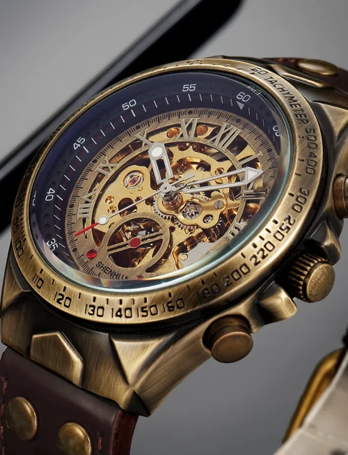 Wrist Watch For Men Waterproof Automatic Mechanical Watch Men's watch Retro montre homme with Genuine Leather relogio masculino