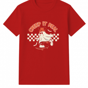 Creep It Real Funny Ghost Halloween Design T-Shirt