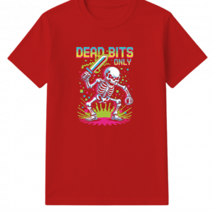 Dead Bits Only Skeleton Gamer Artwork T-Shirt