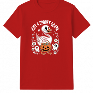 Just A Spooky Goose Halloween Pumpkin Design T-Shirt