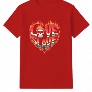 Love Slave Burning Heart Gothic Artwork T-Shirt