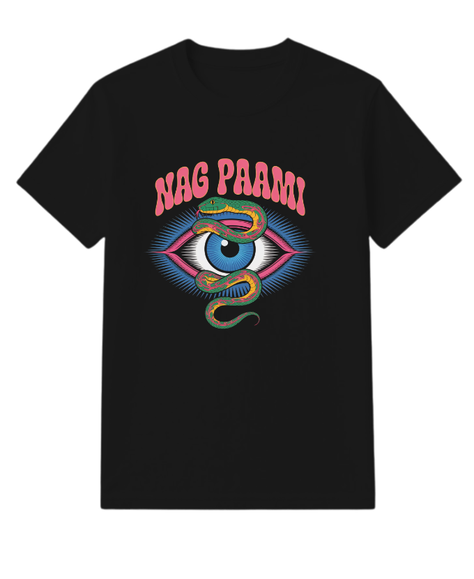 Nag Paami Eye Psychedelic Graphic Design T-Shirt - Image 6