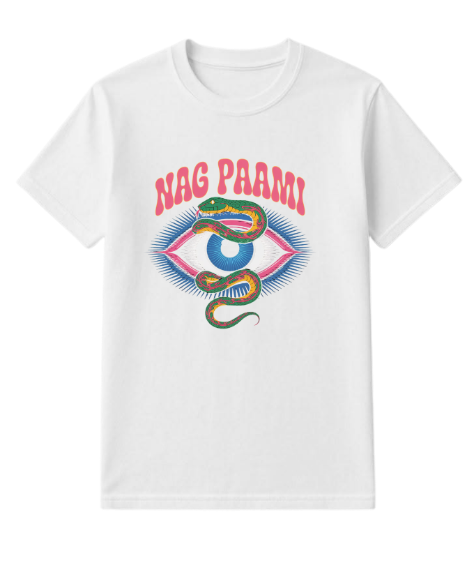 Nag Paami Eye Psychedelic Graphic Design T-Shirt - Image 3